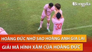 Tiến Linh trêu sao HAGL là 'nghiện ơi', nhờ Ngọc Quang giải mã hình xăm cổ của Hoàng Đức